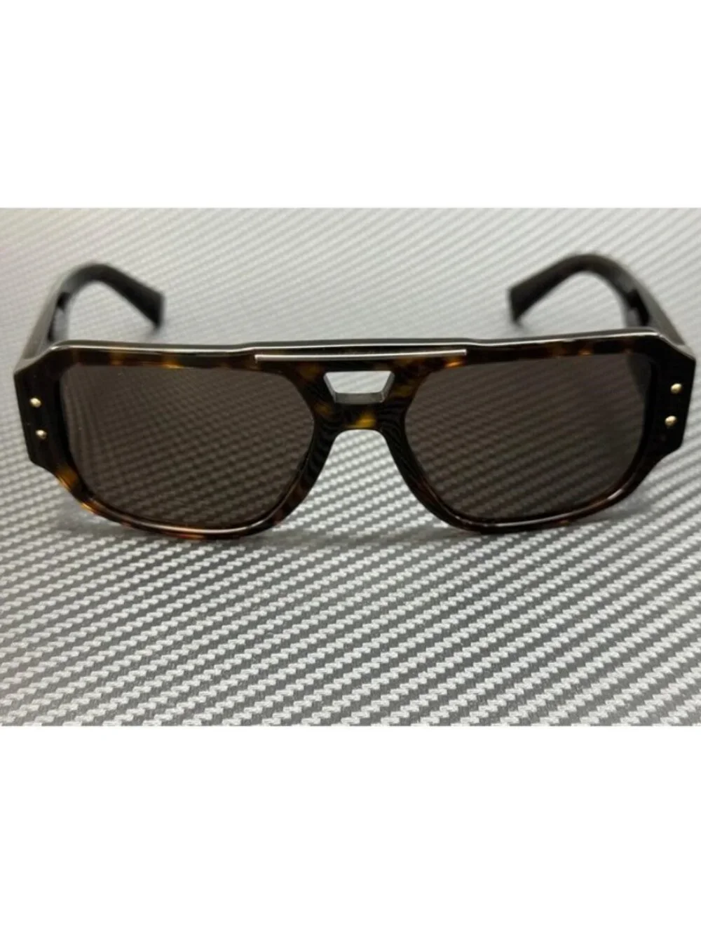 New Dolce & Gabbana Men Havana Brown Sunglasses 57-18-140